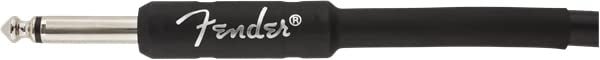 Fender 25-Foot Professional Instrument Cable, Straight-Angled, Black - 2 Pack