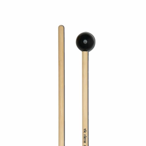 Vic Firth M6 American Custom Keyboard Mallets - Hard, Black Phenolic, 1 Inch