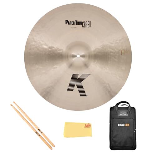 Zildjian K2821 21" K Paper Thin Crash Cymbal w/ Drumstick Bag