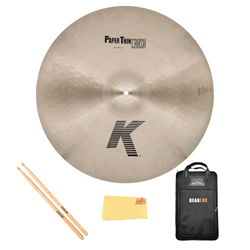Zildjian K2822 22" K Paper Thin Crash Cymbal w/ Drumstick Bag