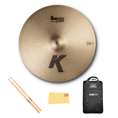 Zildjian K0902 16" K Dark Thin Crash Cymbal w/ Drumstick Bag