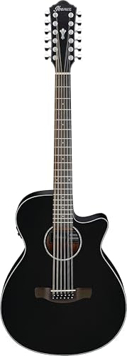 Ibanez AEG5012 AEG 12-String Acoustic-Electric Guitar - Black