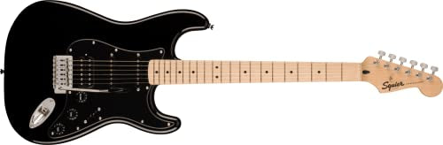 Fender Squier Sonic Stratocaster, Black Pickguard - Black