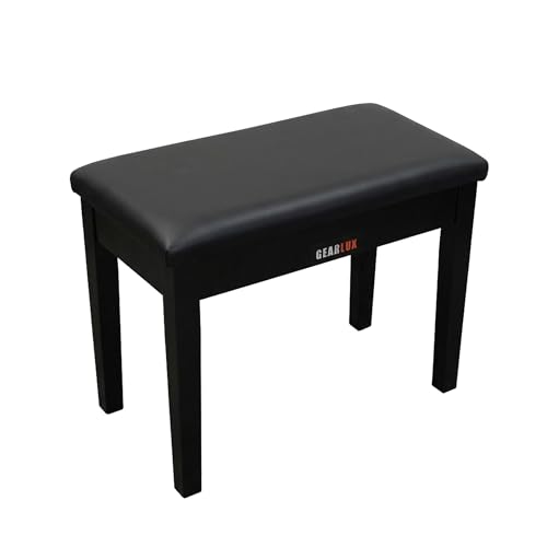 Gearlux Furniture-Style Piano Bench - Black