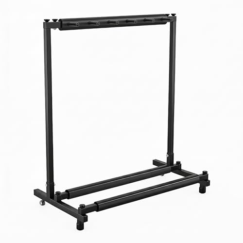 Gearlux Foldable Rack-Style Guitar Stand - Holds 5 Electric or Acoustic Guitars