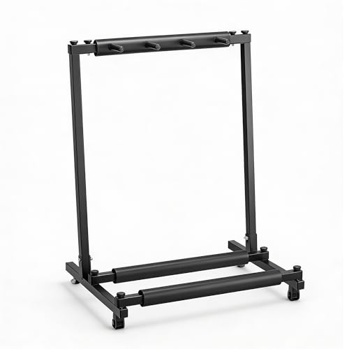Gearlux Foldable Rack-Style Guitar Stand - Holds 3 Electric or Acoustic Guitars