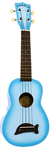 Kala MK-SD-LBBURST Makala Dolphin Soprano Ukulele - Light Blue Burst