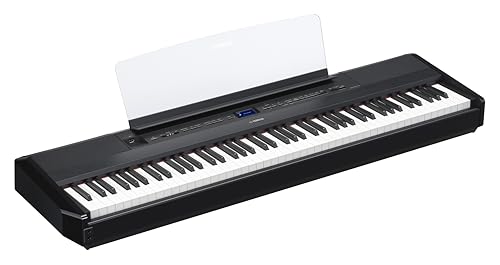 Yamaha P525 Portable Piano with 88 Weighted Wooden Keys - Black