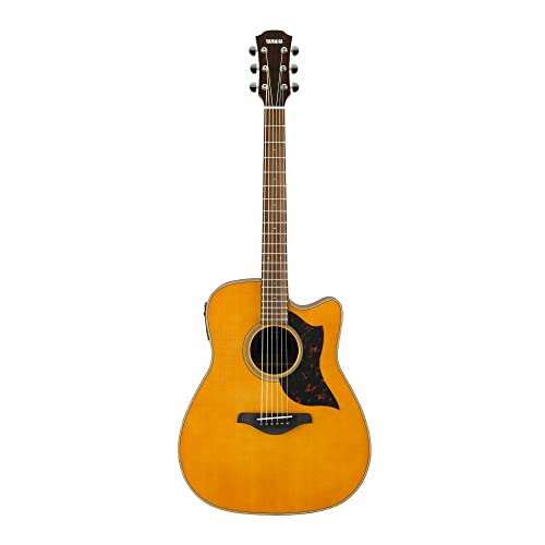 Yamaha A1M Mahogany Dreadnought Cutaway Acoustic-Electric Guitar - Vintage Natural