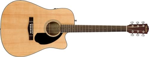 Fender CD-60SCE Solid Top Dreadnought Acoustic-Electric Guitar - Natural