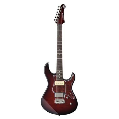 Yamaha PAC611VFM Pacifica Electric Guitar - Dark Red Burst