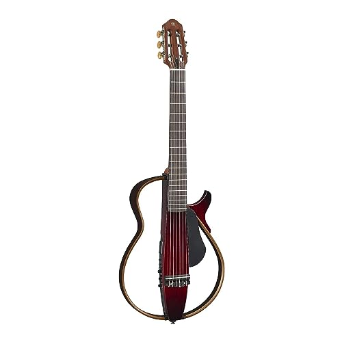 Yamaha SLG200N Nylon String Classical Silent Guitar - Crimson Red Burst