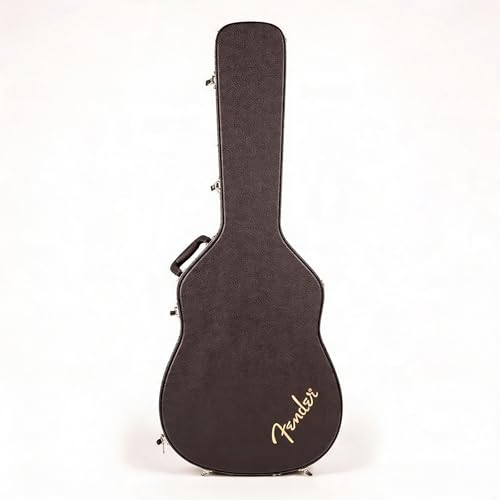 Fender Flat-Top Dreadnought Acoustic Guitar Hardshell Case with Plush Interior and Carry Handle