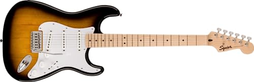 Fender Squier Sonic Stratocaster, White Pickguard, Maple Fingerboard - 2-Color Sunburst