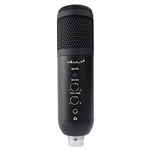 Vault EM-200N Condenser Microphone with Tabletop Tripod Stand