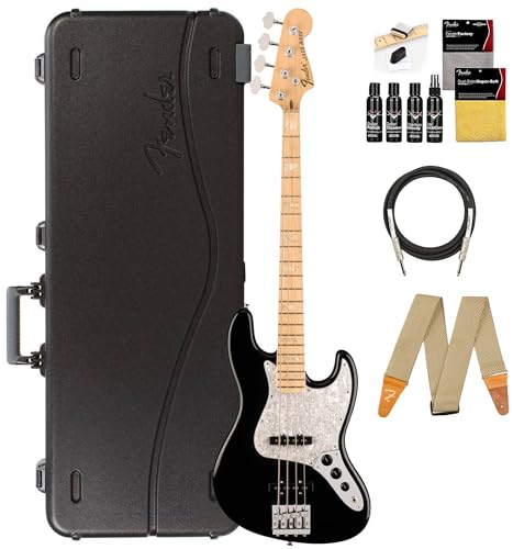 Fender USA Geddy Lee Jazz Bass - Black w/ ABS Molded Case