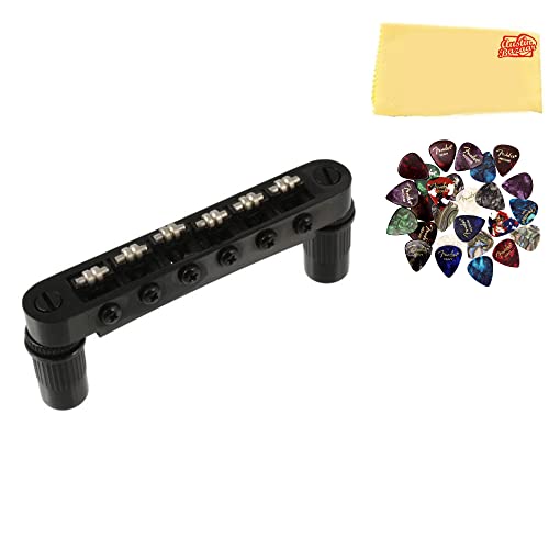 Allparts GB-0596-003 Black Roller Tunematic w/ Fender Picks