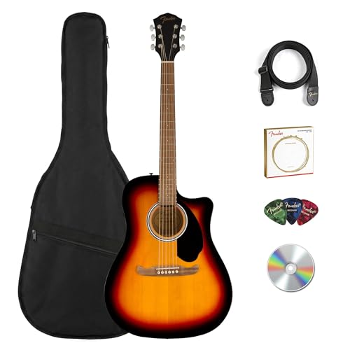 Fender FA-125CE Dreadnought Cutaway Acoustic-Electric Guitar - Sunburst w/ Gig Bag