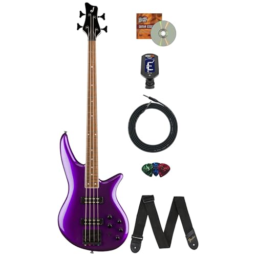 Jackson X Series Spectra Bass SBX IV - Deep Purple Metallic w/ Instrument Cable