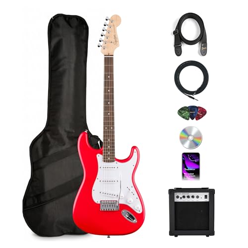 Fender Squier Stratocaster - Torino Red w/ Amplifier