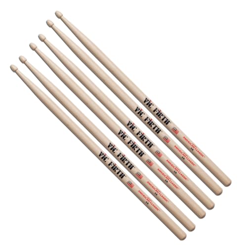 Vic Firth American Classic 5A Drumsticks - 3 Pack