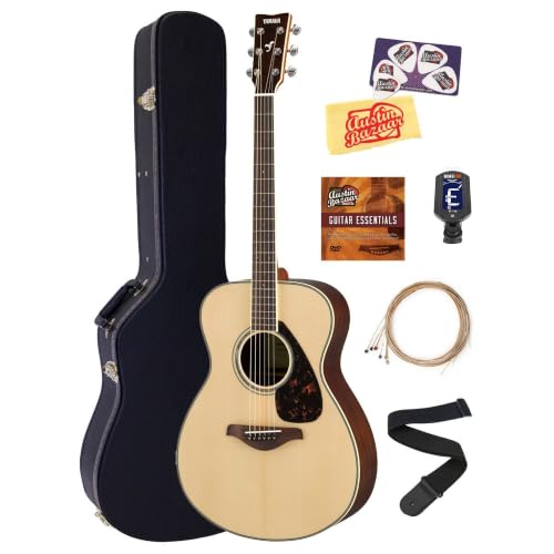 Yamaha FS830 Solid Top Small Body Acoustic Guitar - Natural w/ Hard Case