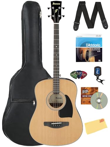 Ibanez PFT2 PF Performance Mini Dreadnought Acoustic Guitar - Natural High Gloss w/ Gig Bag