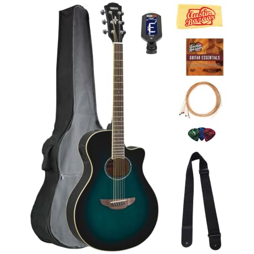 Yamaha APX600 Thin Body Acoustic-Electric Guitar - Oriental Blue Burst w/ Gig Bag