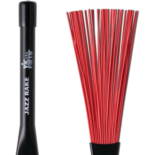 Vic Firth BJR Jazz Rake Brush - Red Plastic