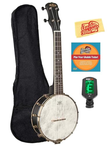 Kala KA-BNJ-BK-C Concert Banjo Ukulele w/ Gig Bag