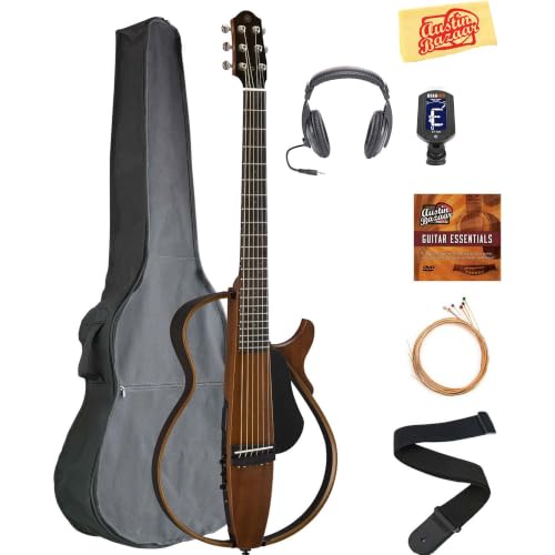 Yamaha SLG200S Steel String Silent Guitar - Natural w/ Headphones