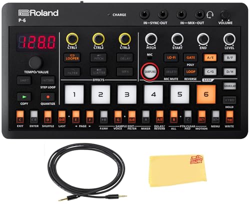 Roland AIRA Compact P-6 Creative Sampler w/ Audio Cable