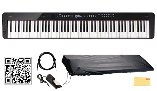 Casio PX-S3100 Privia Slim Digital Piano - Black w/ Sustain Pedal