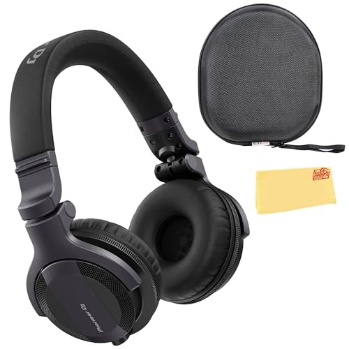 Pioneer DJ HDJ-CUE1 DJ Headphones - Black w/ Headphones Case