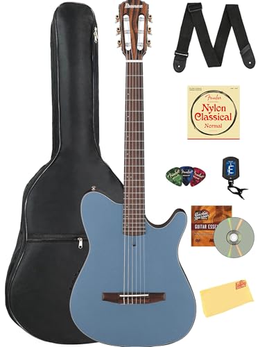 Ibanez FRH10N FRH Acoustic-Electric Guitar - Indigo Blue Metallic Flat w/ Gig Bag
