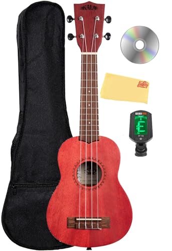 Kala MRT-RED-S Modern Meranti Soprano Ukulele - Adobe Red w/ Gig Bag