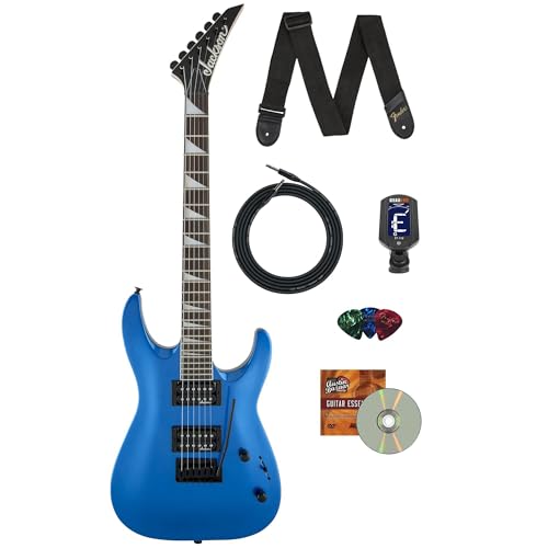 Jackson JS Series Dinky Arch Top JS22 DKA Electric Guitar - Metallic Blue w/ Instrument Cable