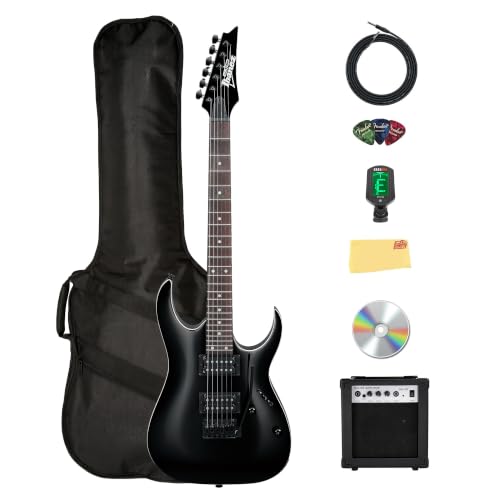 Ibanez GRGA120 RGA Gio Electric Guitar - Black Night w/ Amplifier