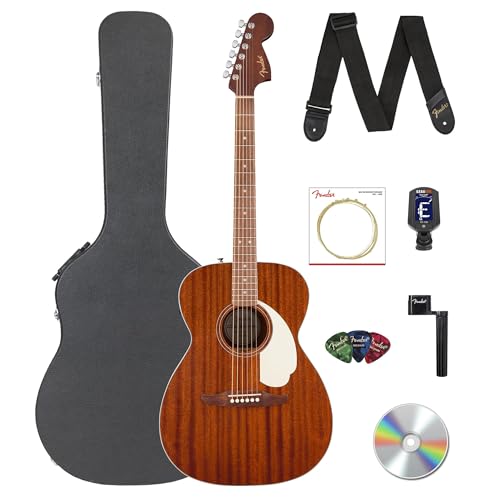 Fender California Standard Monterey E Acoustic-Electric Guitar - Natural Sapele w/ Hard Case