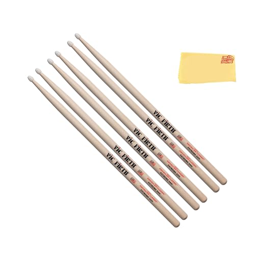 Vic Firth X5AN American Classic Extreme 5A Nylon Tip Drumsticks - 3 Pack