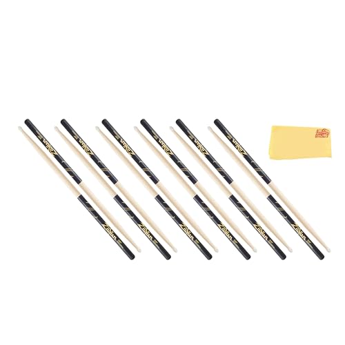 Zildjian 7A DIP Nylon Tip Drumsticks - 6 Pack
