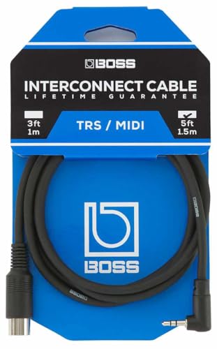 Boss BMIDI-5-35 MIDI Cable with 3.5 MM TRS and Straight 5-Pin Connectors - 5 Foot