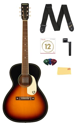Gretsch Jim Dandy Concert Acoustic Guitar - Rex Burst w/ Strap