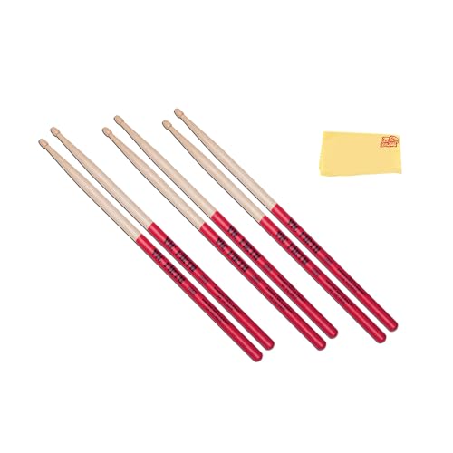 Vic Firth American Classic 5A Vic Grip Red Drumsticks - 3 Pack