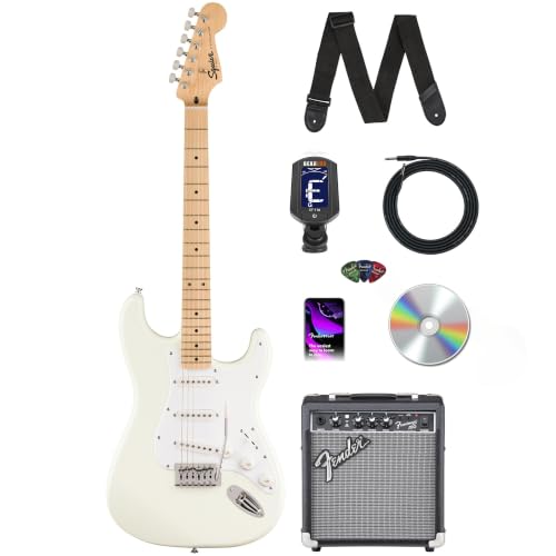 Fender Squier Sonic Stratocaster - Arctic White w/ Amplifier