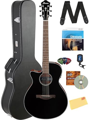 Ibanez AEG50L Left-Handed Acoustic-Electric Guitar - Black High Gloss w/ Case