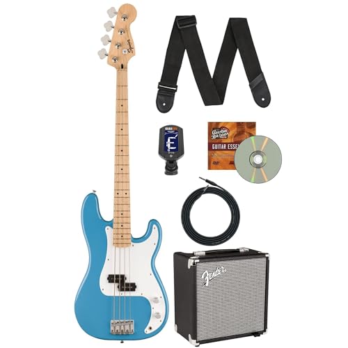 Fender Squier Sonic Precision Bass - California Blue w/ Rumble 15 Bass Amplifier
