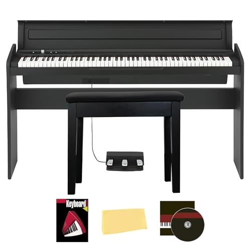 Korg LP-180 Contemporary Home Digital Piano - Black w/ Furniture Bench