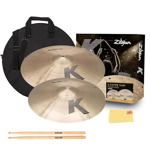 Zildjian KZCRP01 K Paper Thin Crash Cymbal Pack 18/21 w/ Cymbal Bag