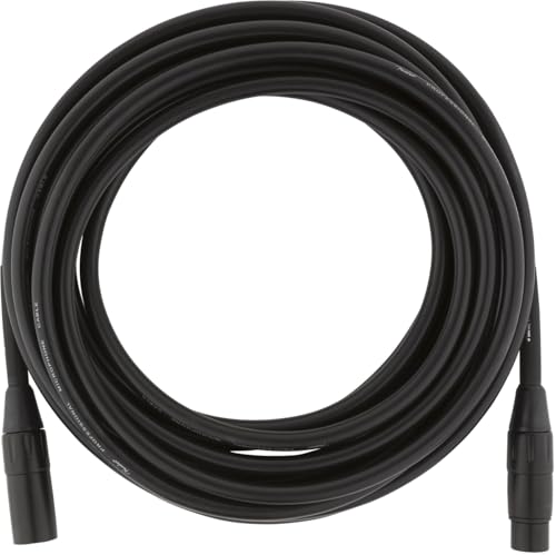 Fender 25-Foot Professional Microphone Cable, Black